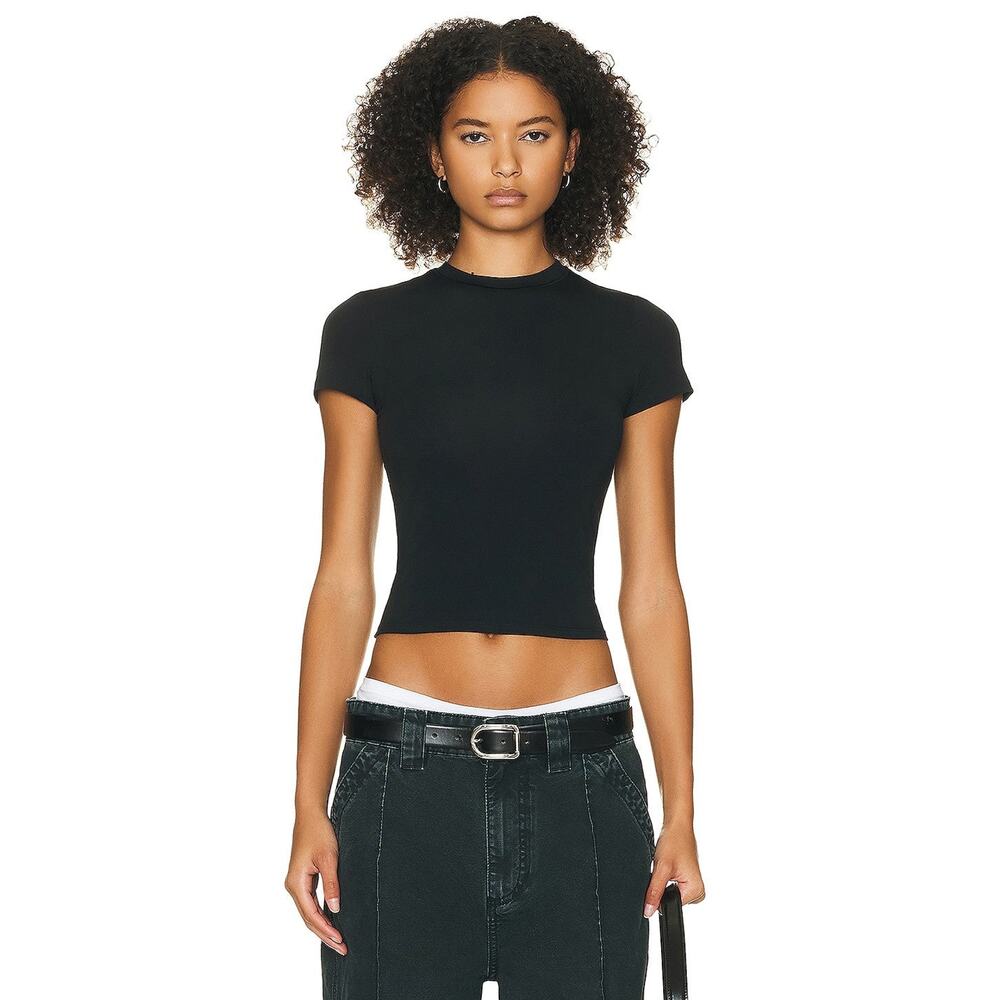 Helsa Baby Tee In 2nd Skin Jersey - S Black